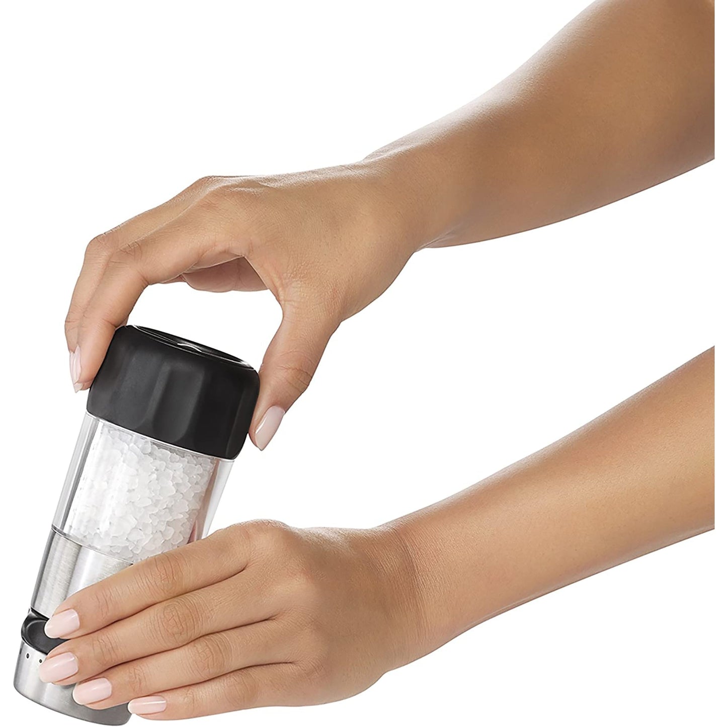 Stainless Steel Mess Free Salt Grinder - Black