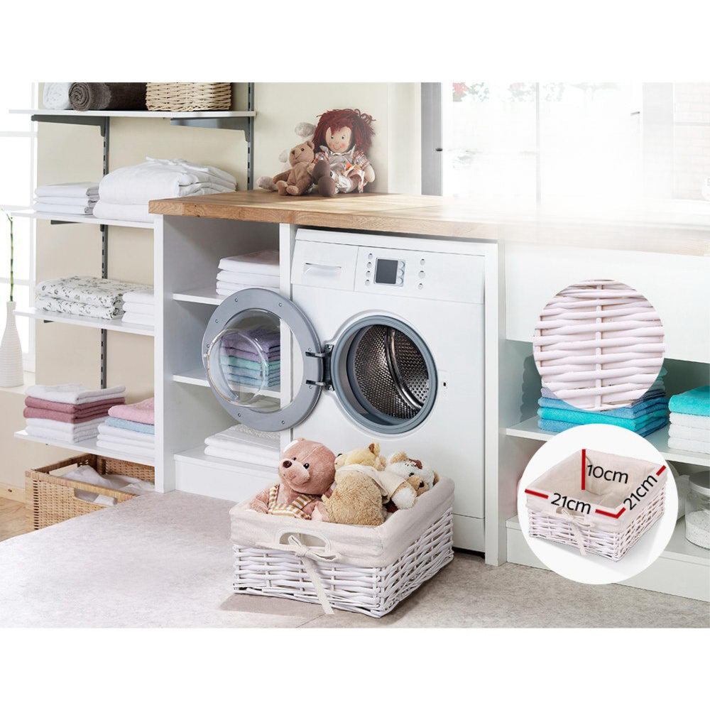 5 Basket Storage Drawers - White