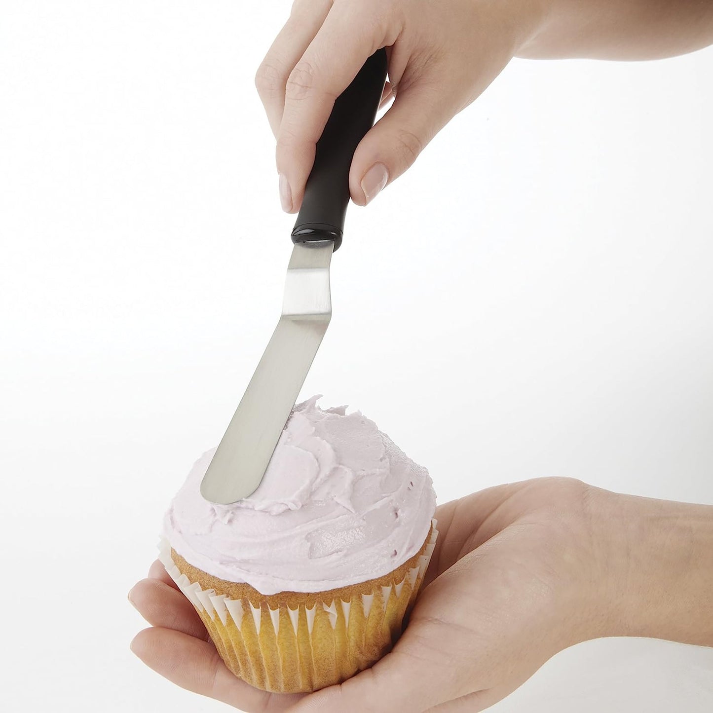 Stainless Steel Bent Icing Knife Small - Black