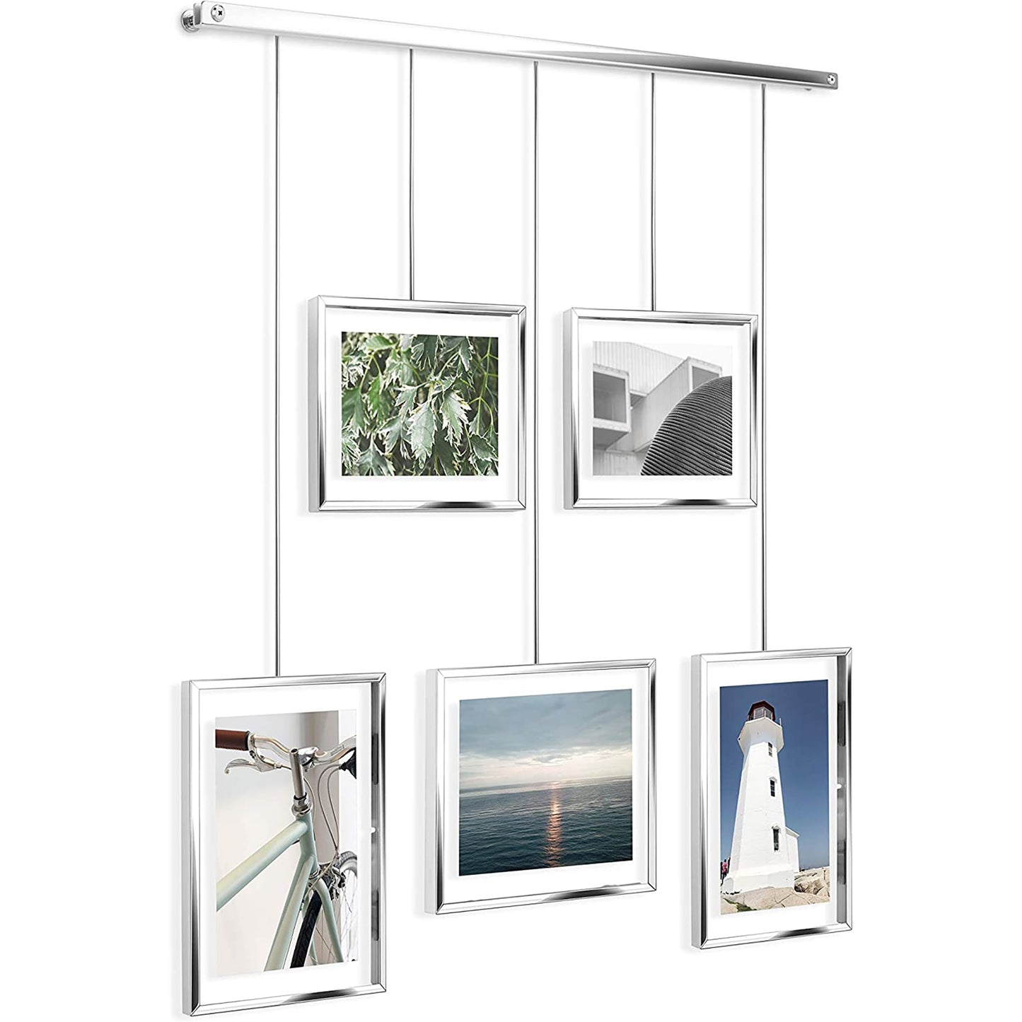 Adjustable Picture Frame Gallery Collage Set for Artwork and More - Chrome