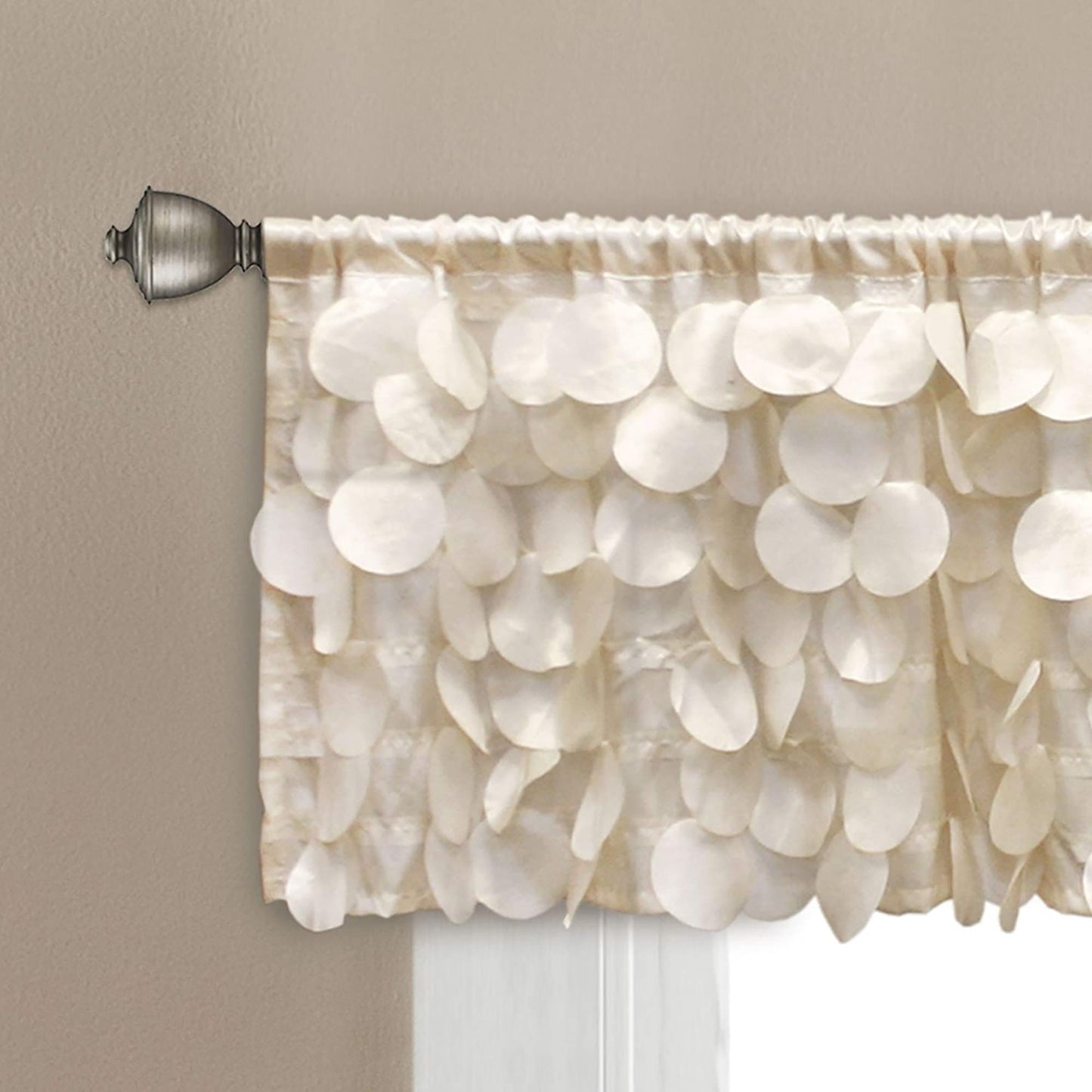 Valance Window Curtain for Living Room Bedroom Kitchen 14 x 70 Inch - Ivory