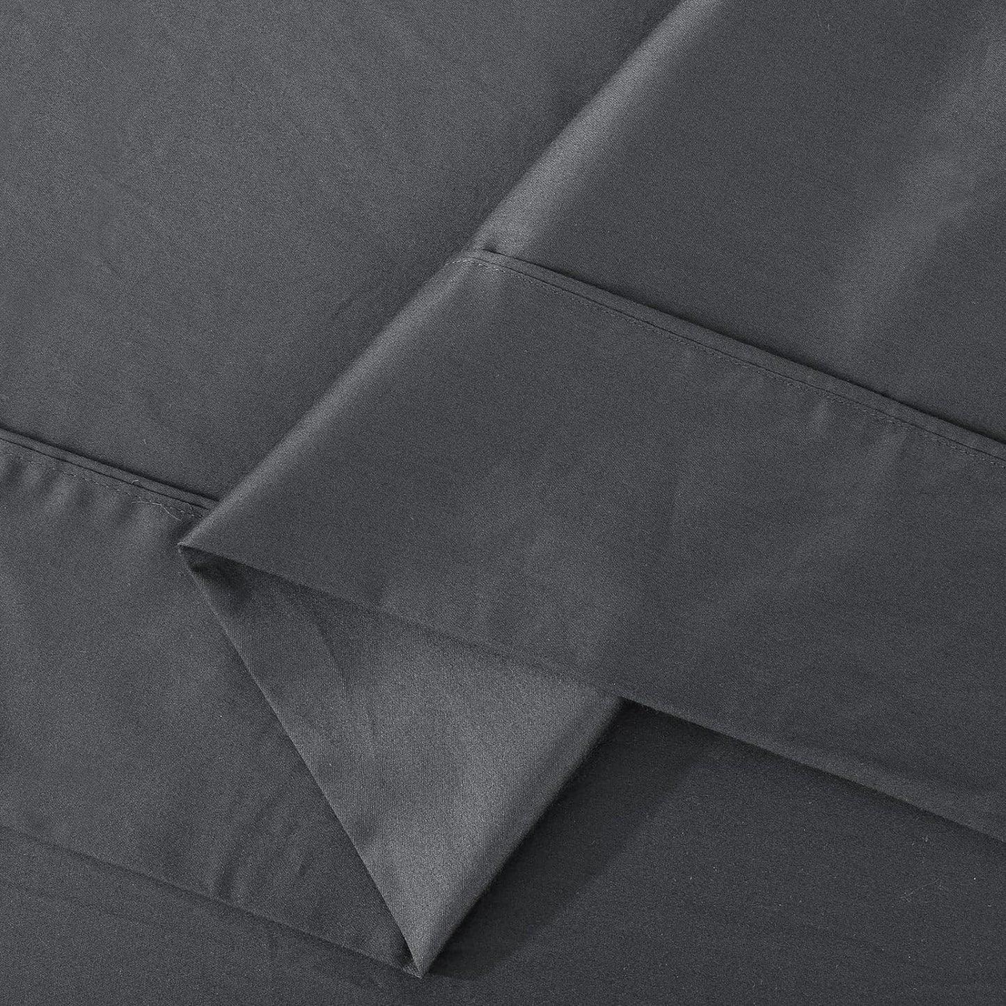 500TC Soft and Luxurious 100% Cool Breathable Cotton Flat Sheet - Charcoal