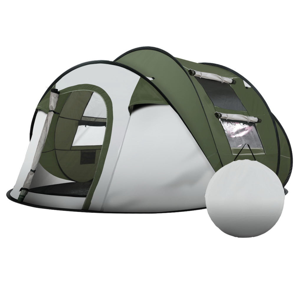 Camping Tent Pop Up Family Hiking Beach Dome - Fits 4 to 5 Person