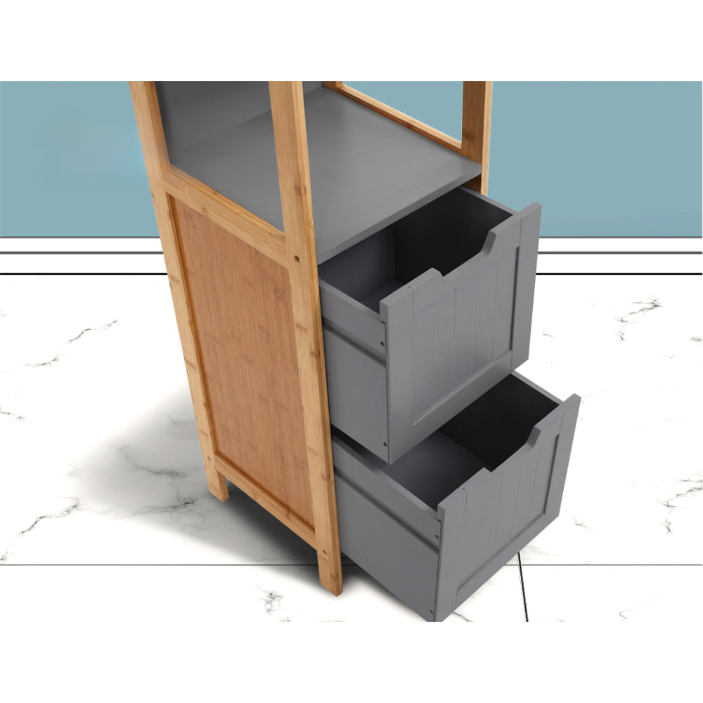 Bathroom Cabinet Tallboy Furniture Toilet Storage Laundry Cupboard 115cm