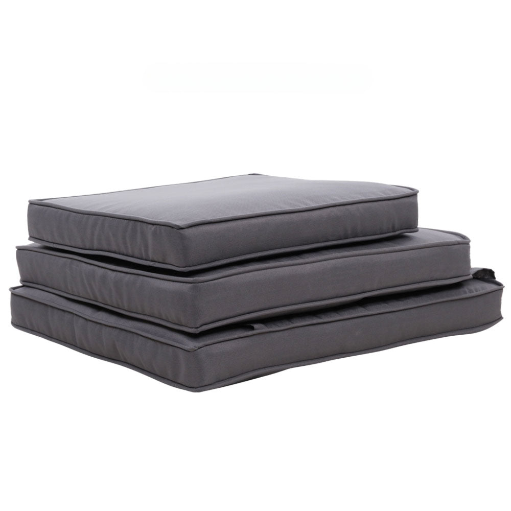 Sun Recliner Chair Outdoor Patio Garden Cushion Set of 2 - Black