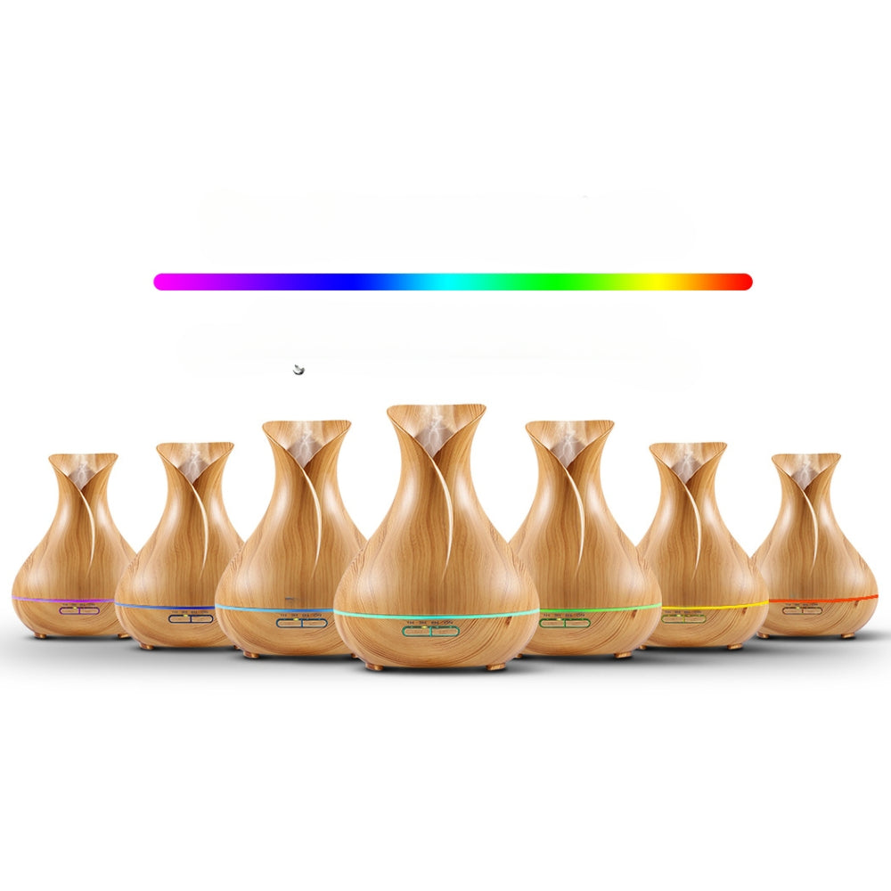 400ml 4 in 1 Aroma Diffuser remote control - Light Wood