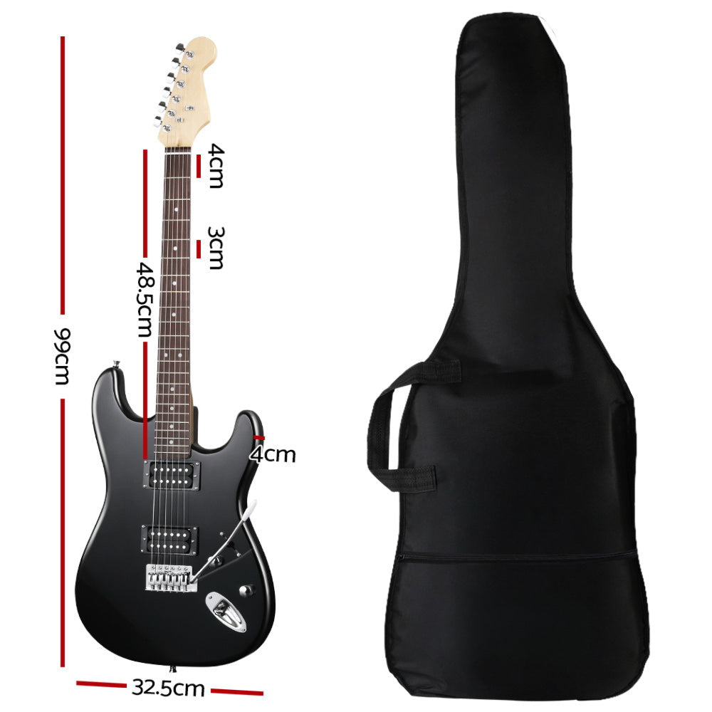 Electric Guitar Music String Instrument Rock Black Carry Bag Steel String