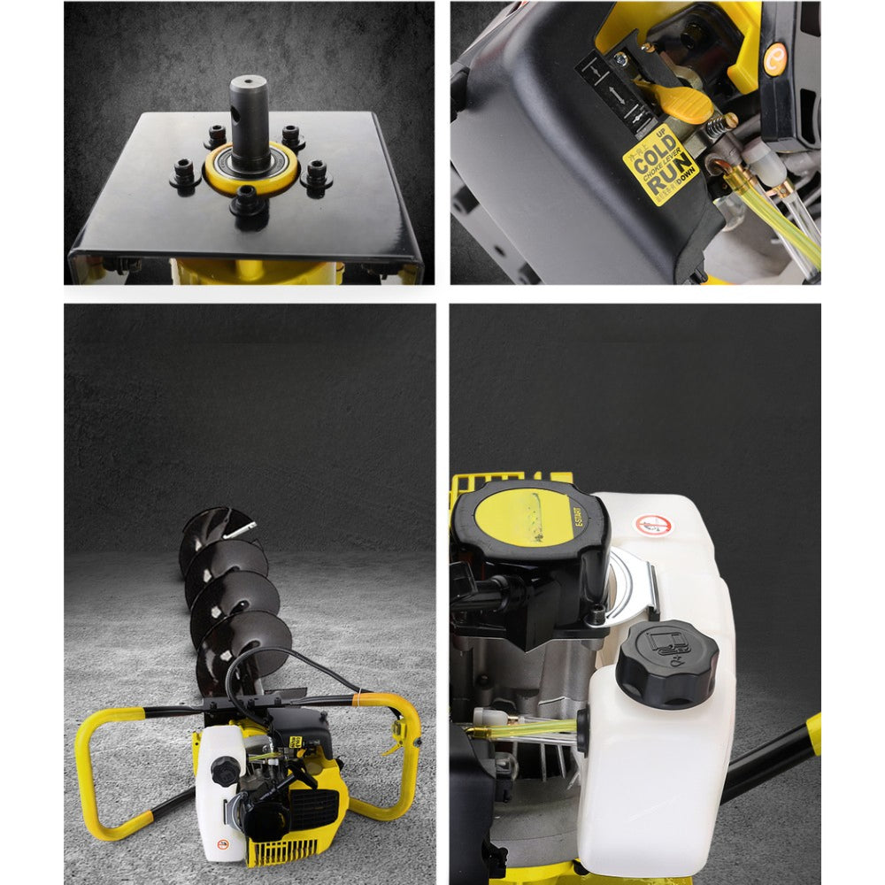 Petrol Post Hole Digger Fence Extension Auger Bits Drill - 80CC
