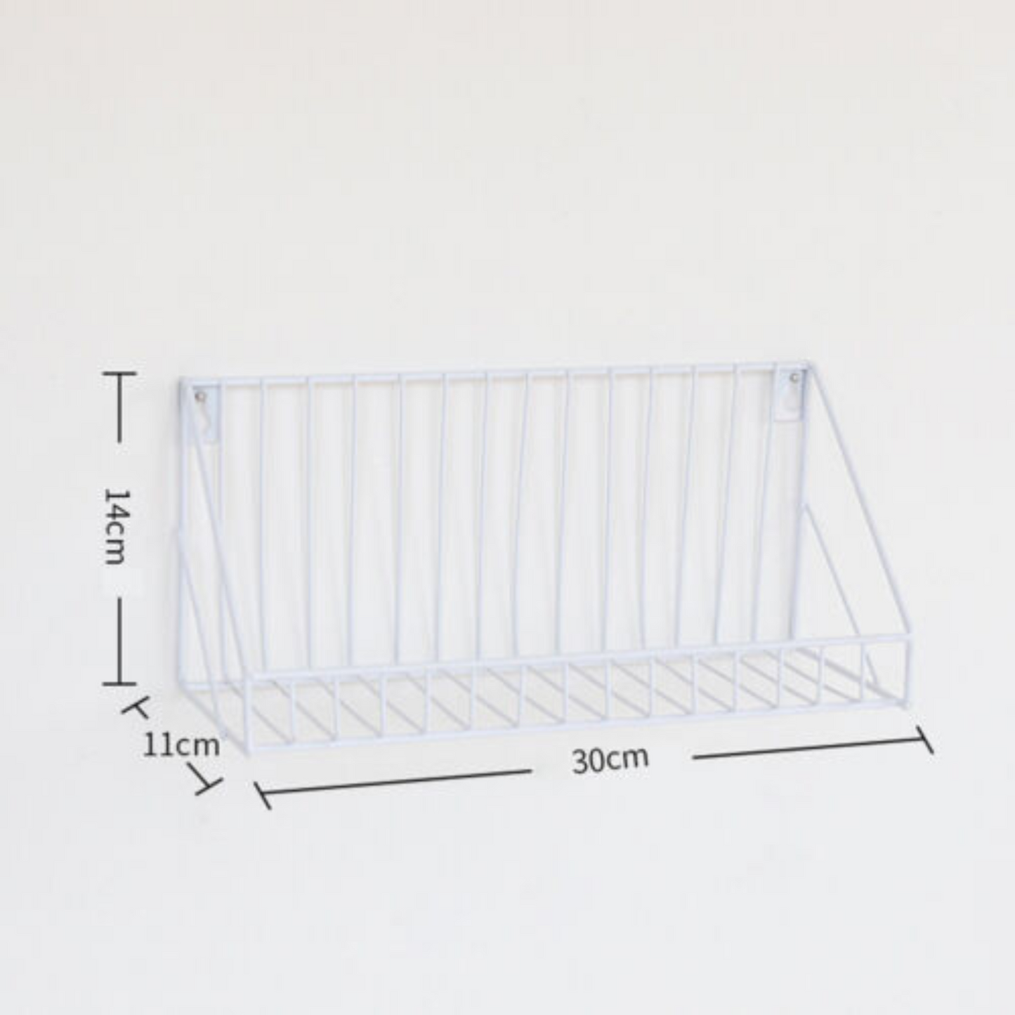 White Industrial Wall DIY Storage Rack Floating Metal Wire Shelf Unit