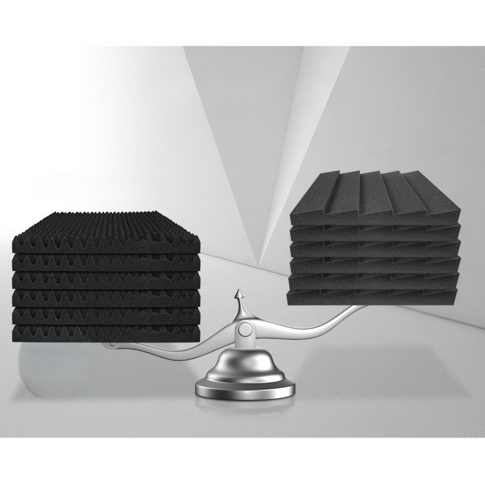 60pcs Acoustic Foam Panels Studio Sound Absorption Eggshell 50x50CM