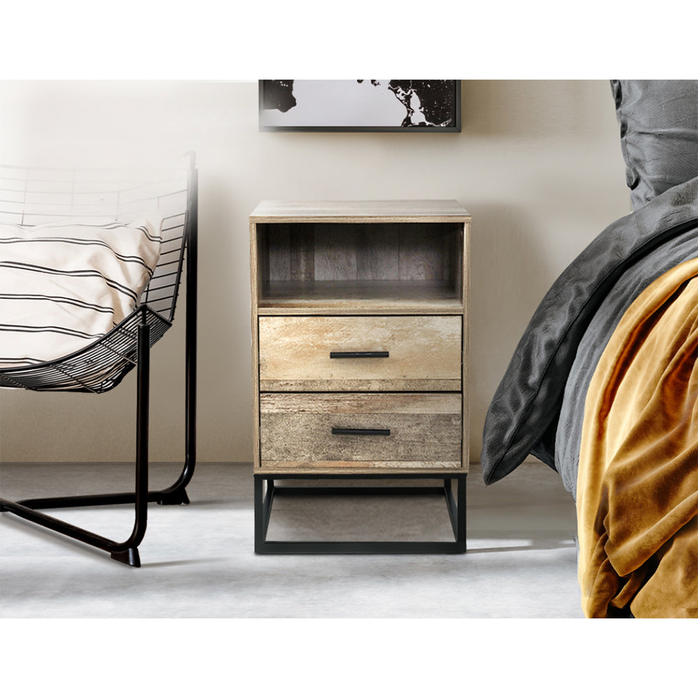 Bedside Tables Drawers Side Table Nightstand Storage Cabinet Unit Wood