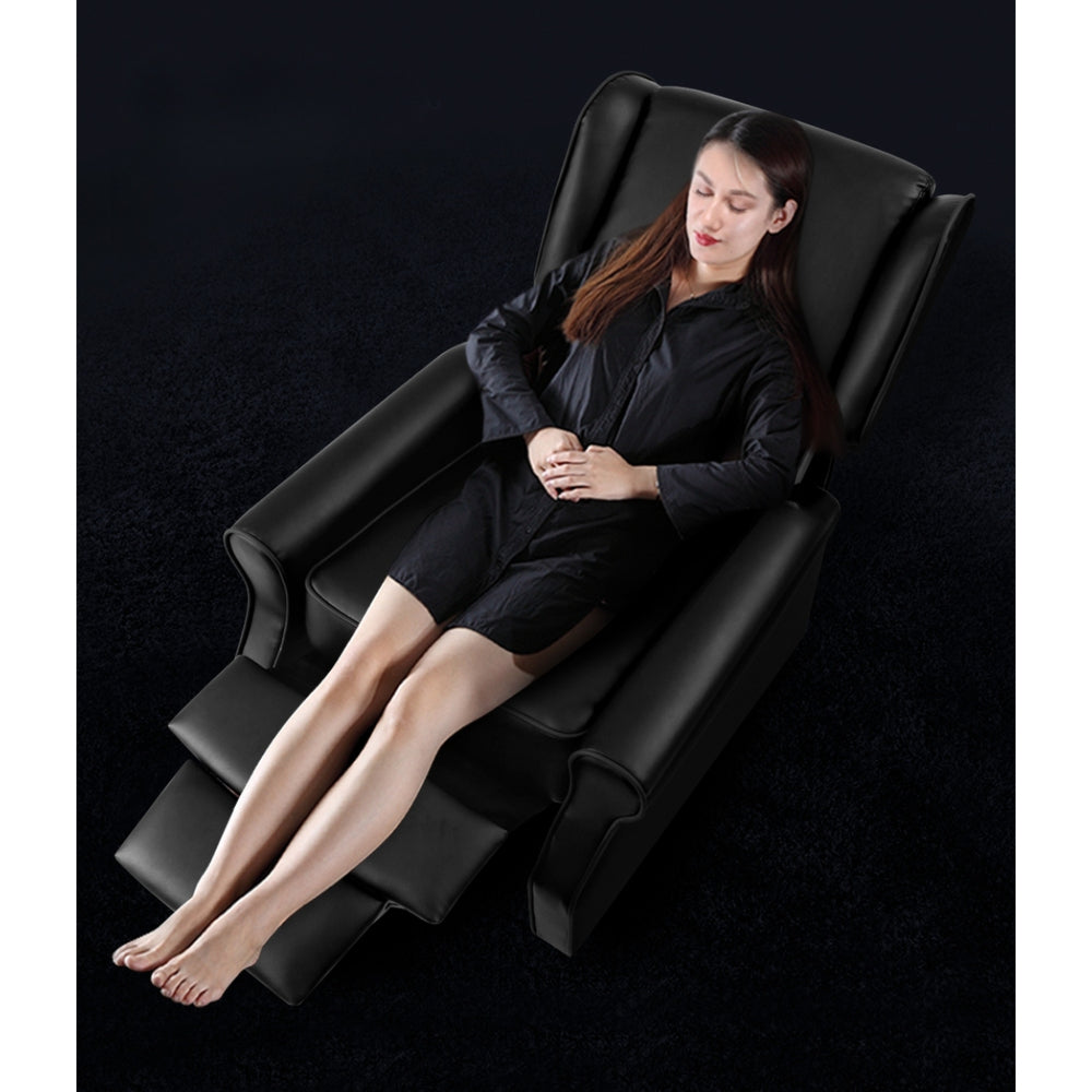 Recliner Chair Sofa Armchair Lounge Black Leather