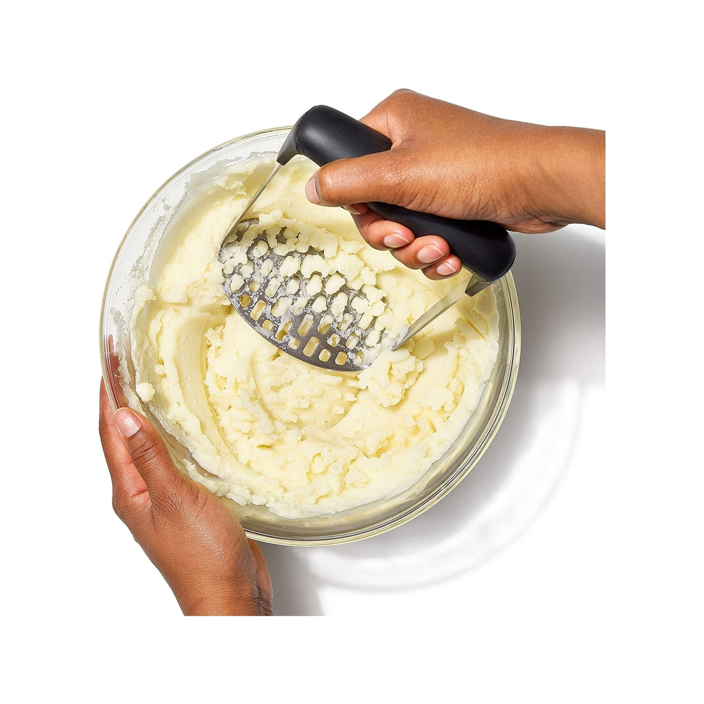 Stainless Steel Potato Masher - Black