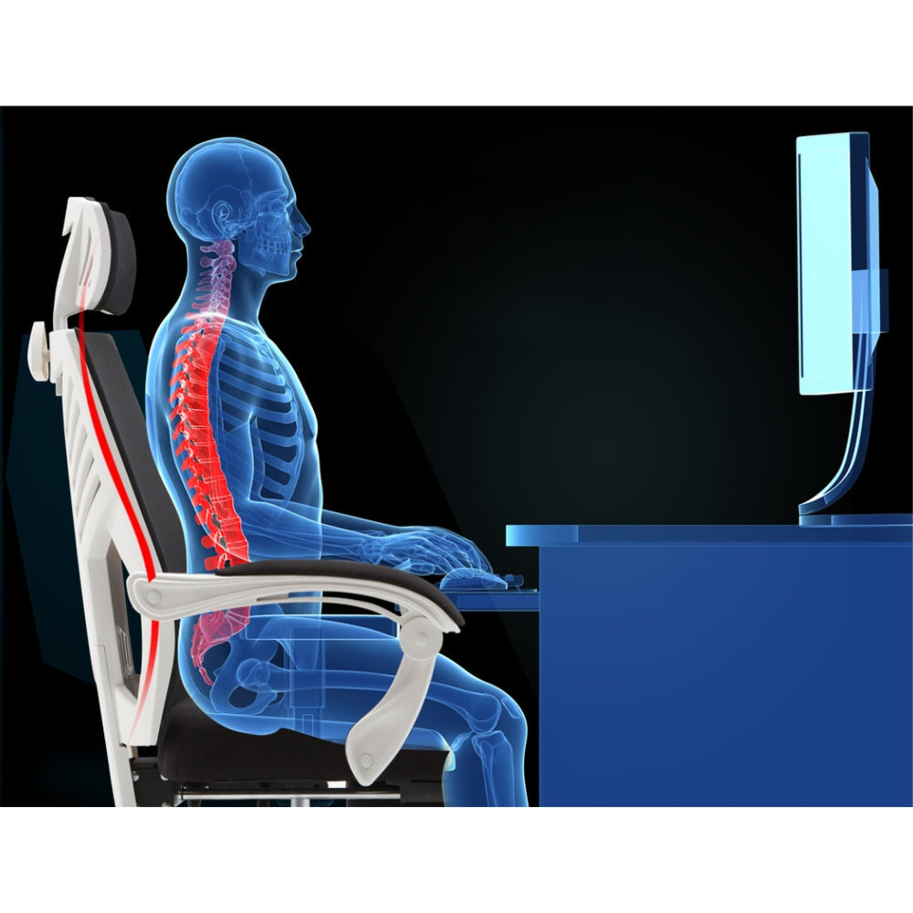 Gaming Office Chair Computer Desk Chair Home Work Recliner White