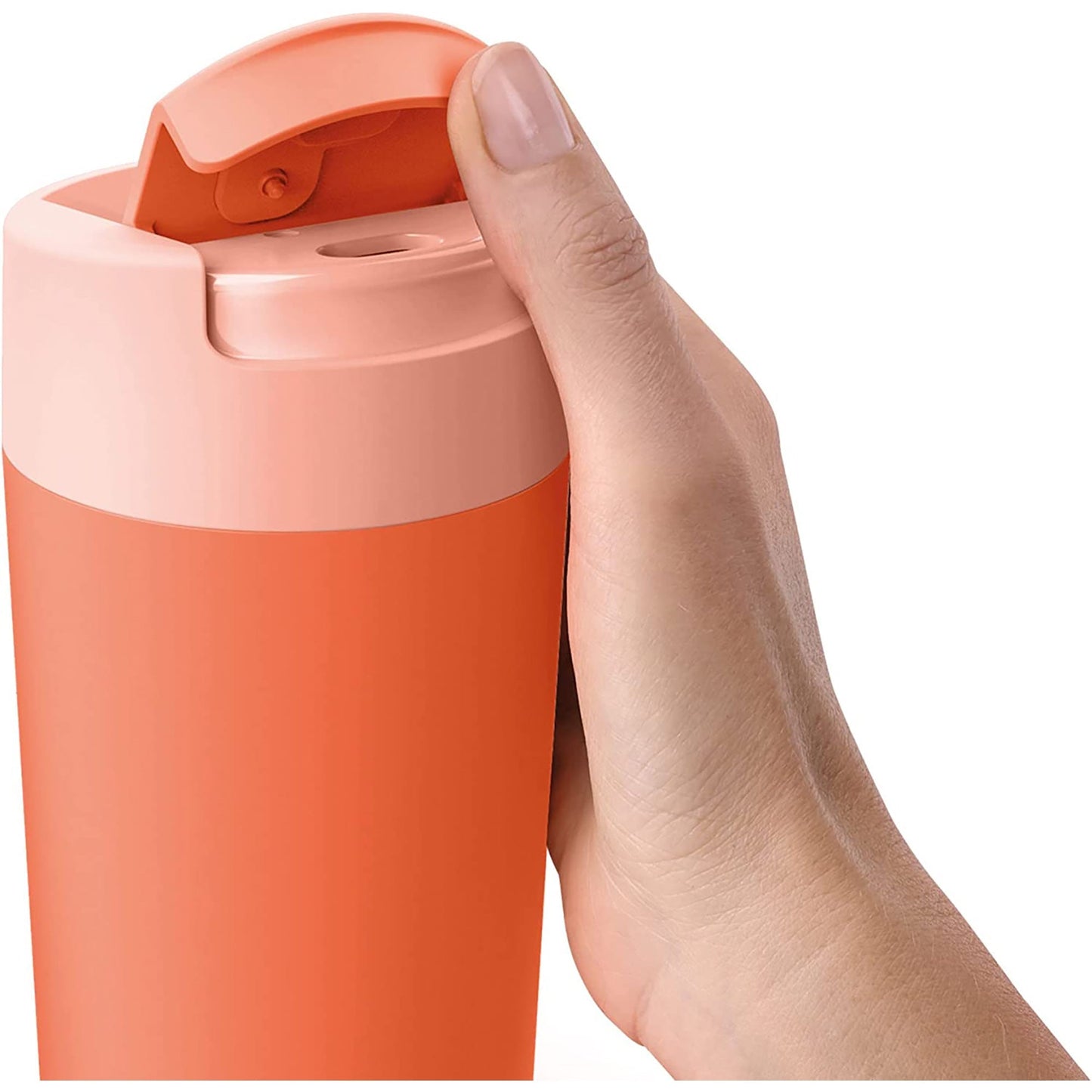 Leak Proof Sipp Travel Mug with Flip Top Cap 454 ml - Coral