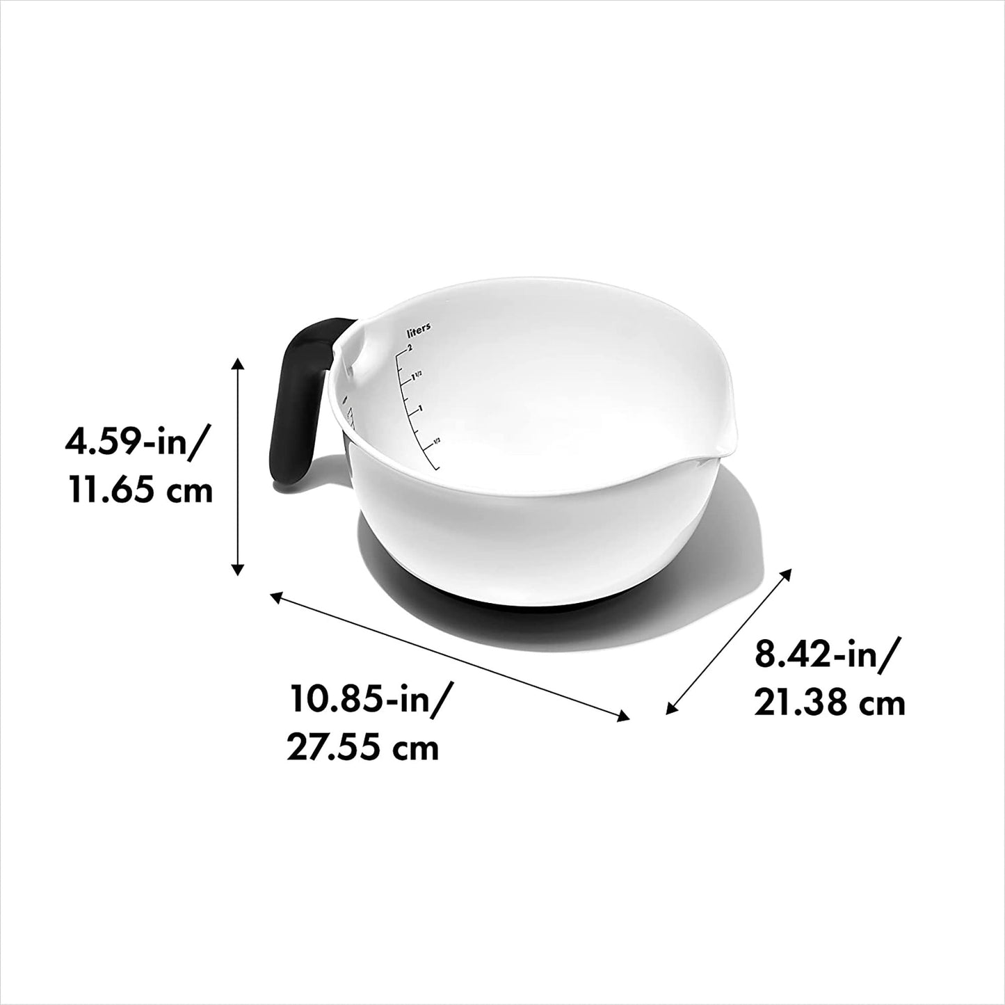 Mixing Batter Bowl with Handle - White