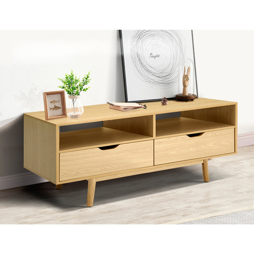 TV Cabinet Entertainment Unit Stand Wooden Storage 120cm