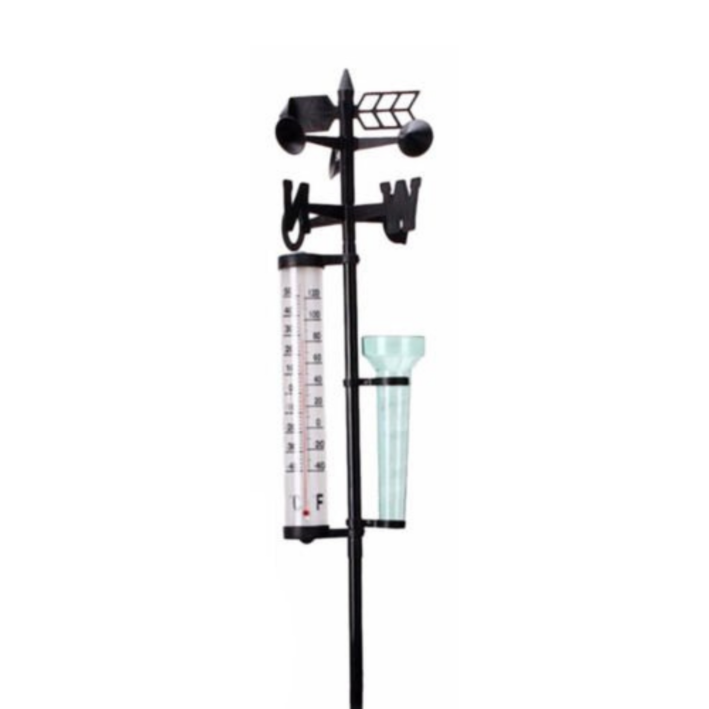 Outdoor Garden Weather Station Meteorological Measurer with Wind Vane and Rain Gauge