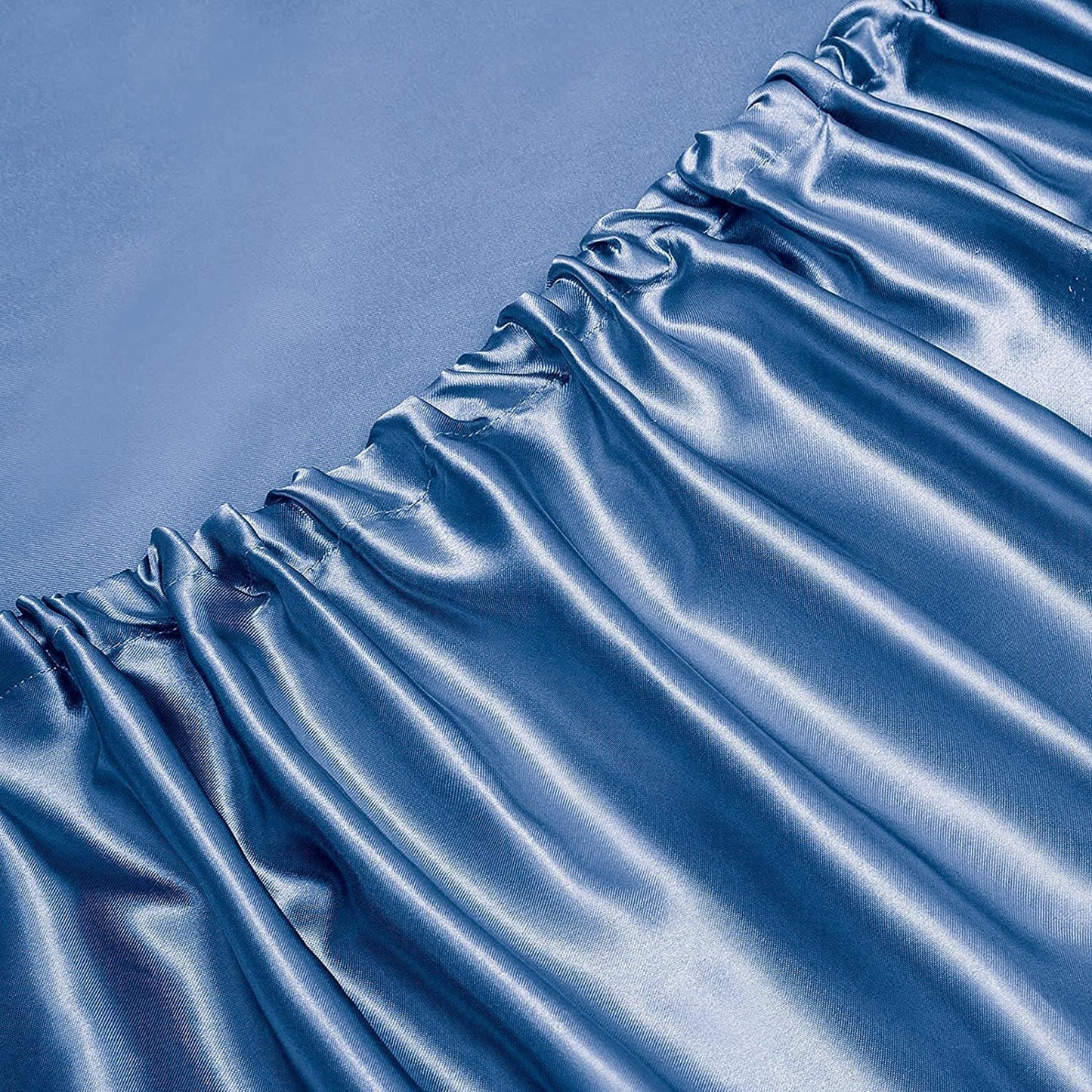 2000TC Microfibre Art Silk Satin Bedding Sheet Set - Ocean