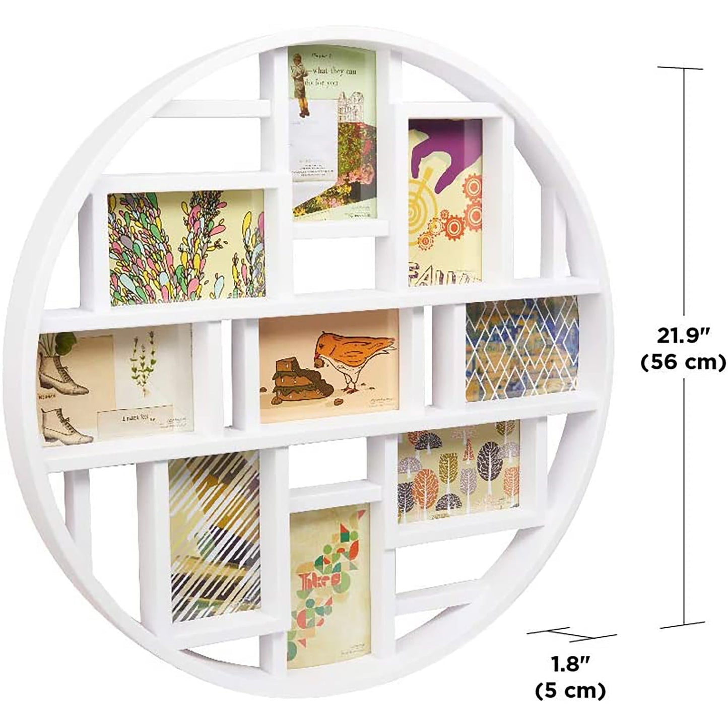 9 Opening Collage Decorative Wall Frame - White