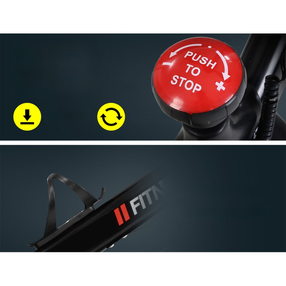 Spin Bike Exercise Bike Flywheel Fitness Workout Gym Holder - Max User Weight 120kg