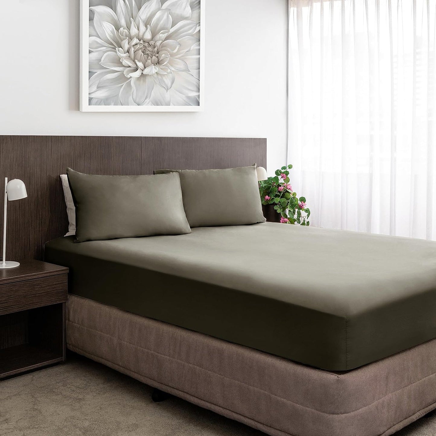 1500tc Ultra-Soft Breathable Microfibre Deep Pocket Bed Sheet Set - Dark Grey