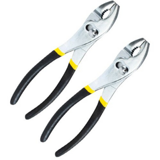 2pcs Steel Triple Dipped Comfort Grip Plier Slip Joint Groove Pipe Wrench