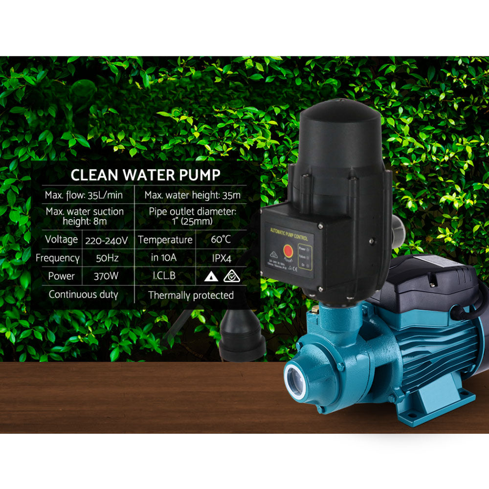 Auto Peripheral Pump Controller Clean Water Garden Irrigation Blue - QB60