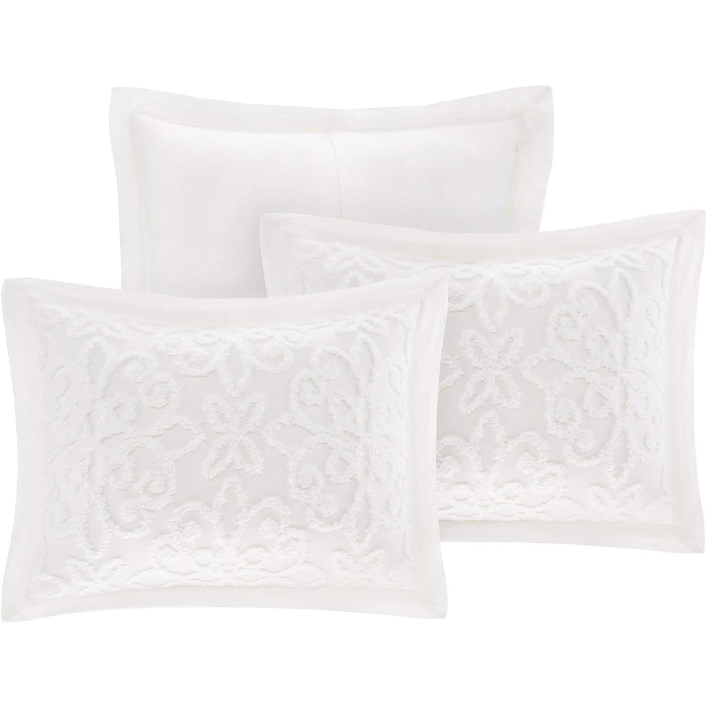 Tufted Cotton Chenille Medallion Daybed Cover Set - Off White