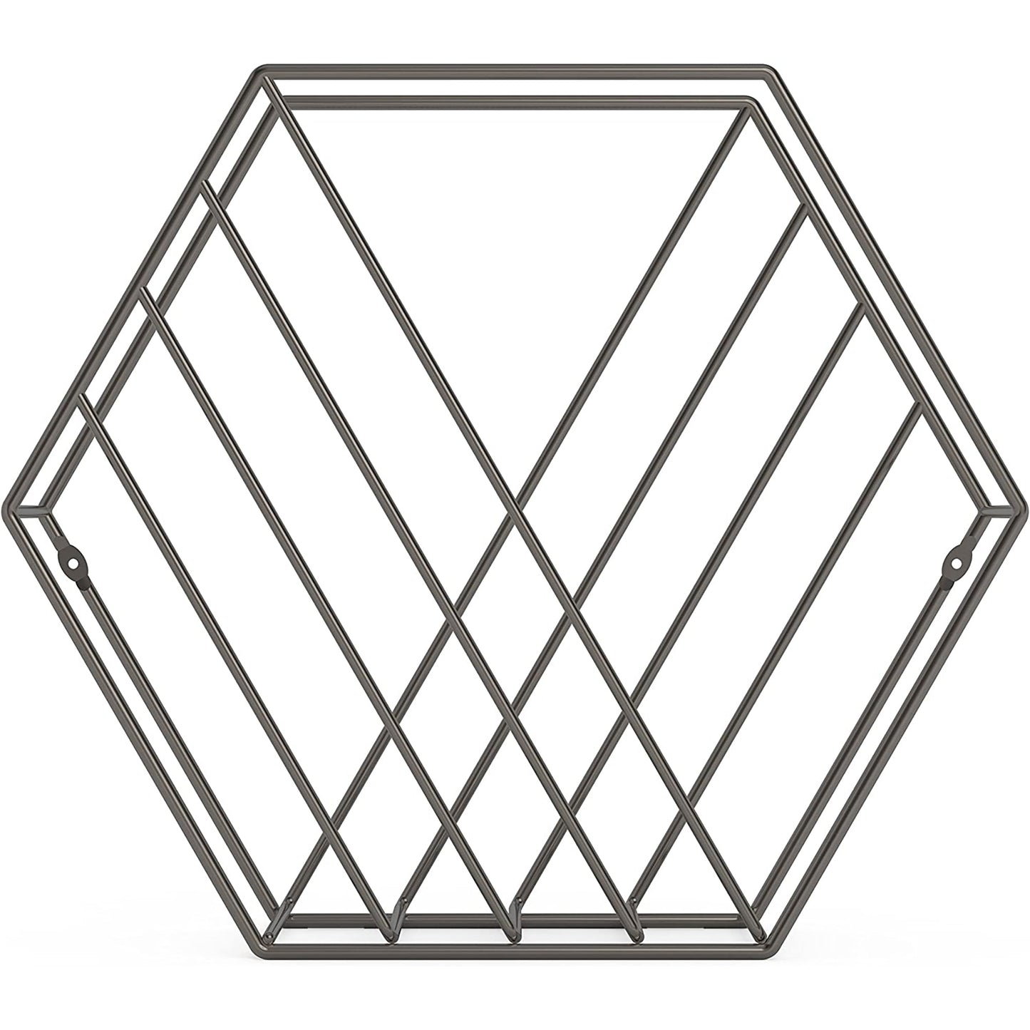 1 Titanium Furniture Rack Storage for Magazine and Vinyl Record - Grey