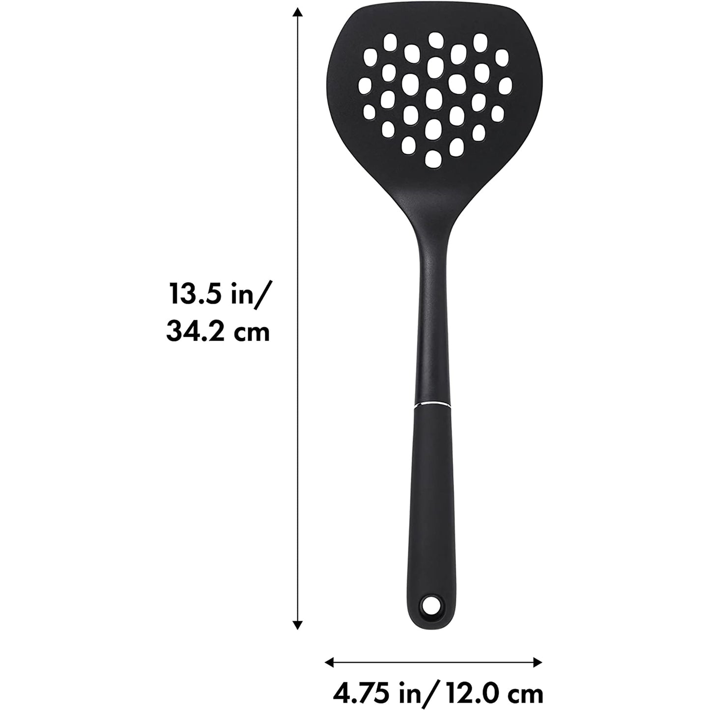 Nylon Round Turner Kitchen Utensil - Black