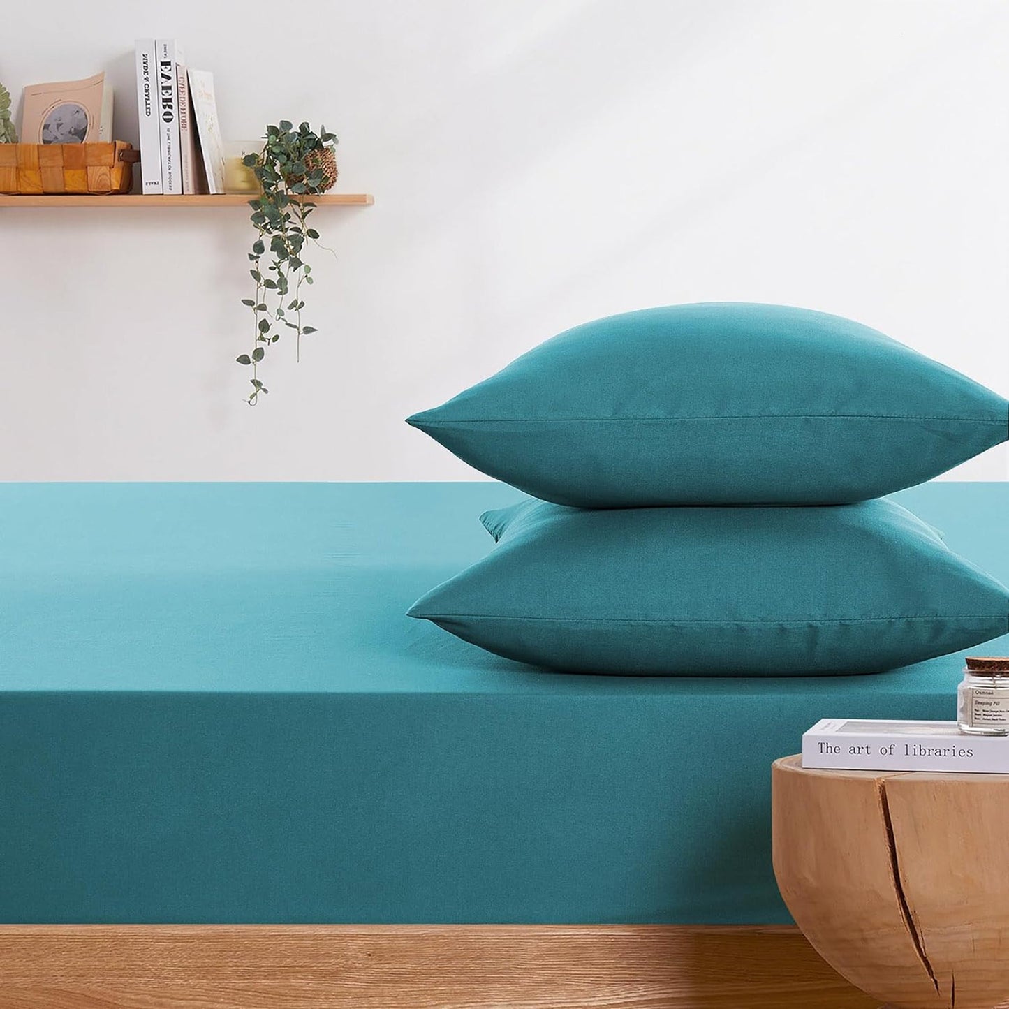 1000TC Ultra Soft Microfibre Extra Deep Fitted Sheet Set - Teal