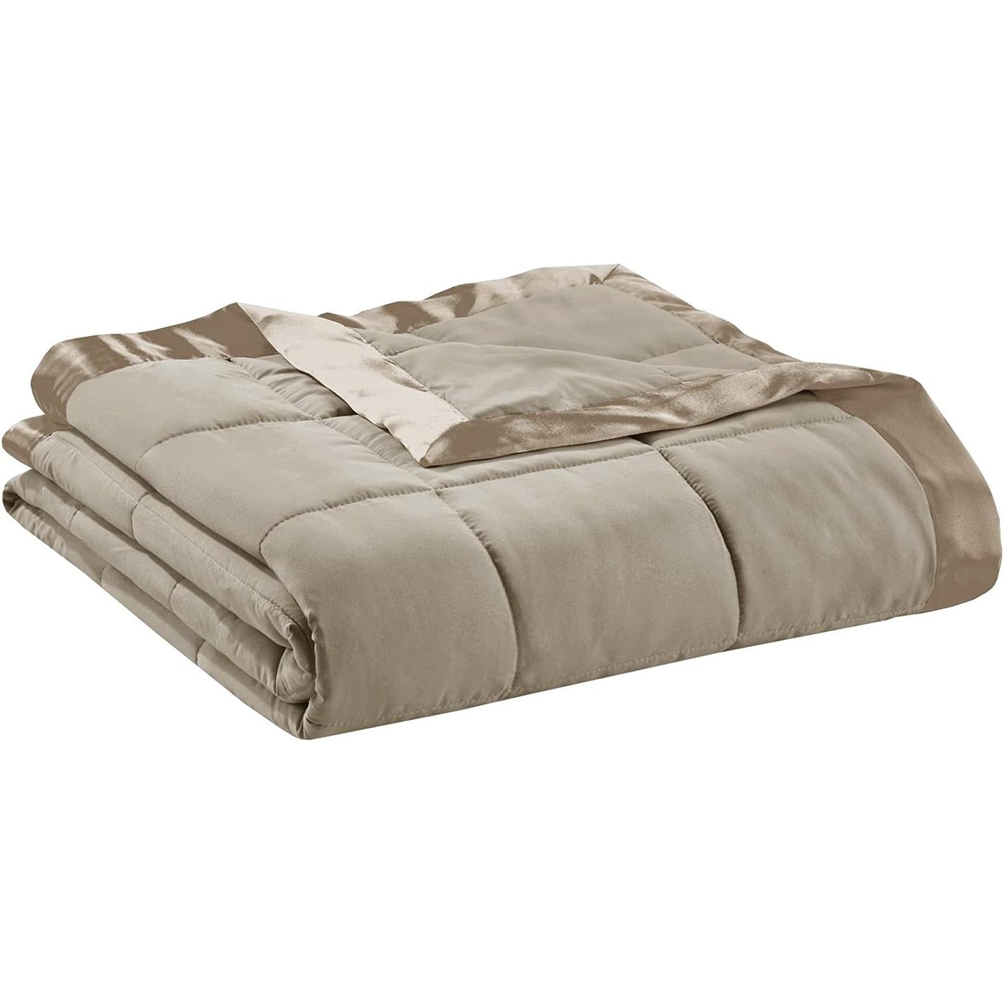 Lightweight Microfibre Down Alternative Blanket - Mocha