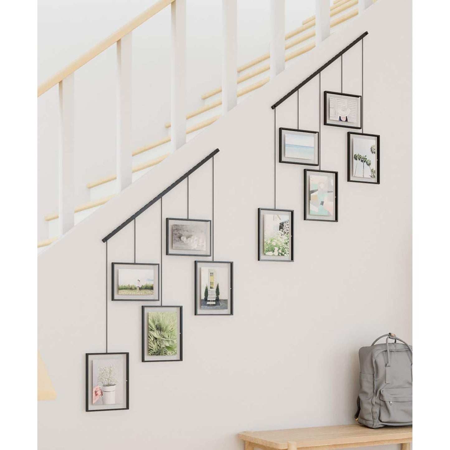 Adjustable Picture Frame Gallery Collage Set for Artwork and More - Black