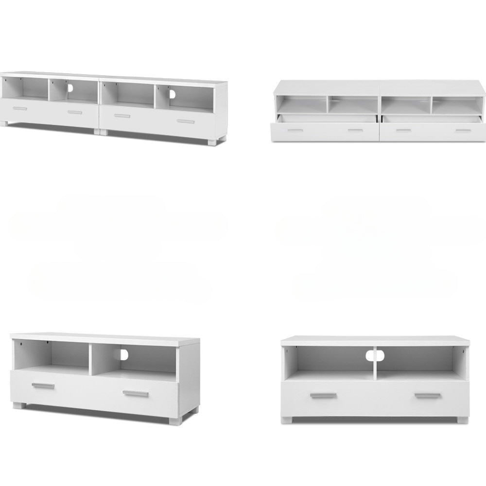 TV Stand Entertainment Unit with Drawers - White