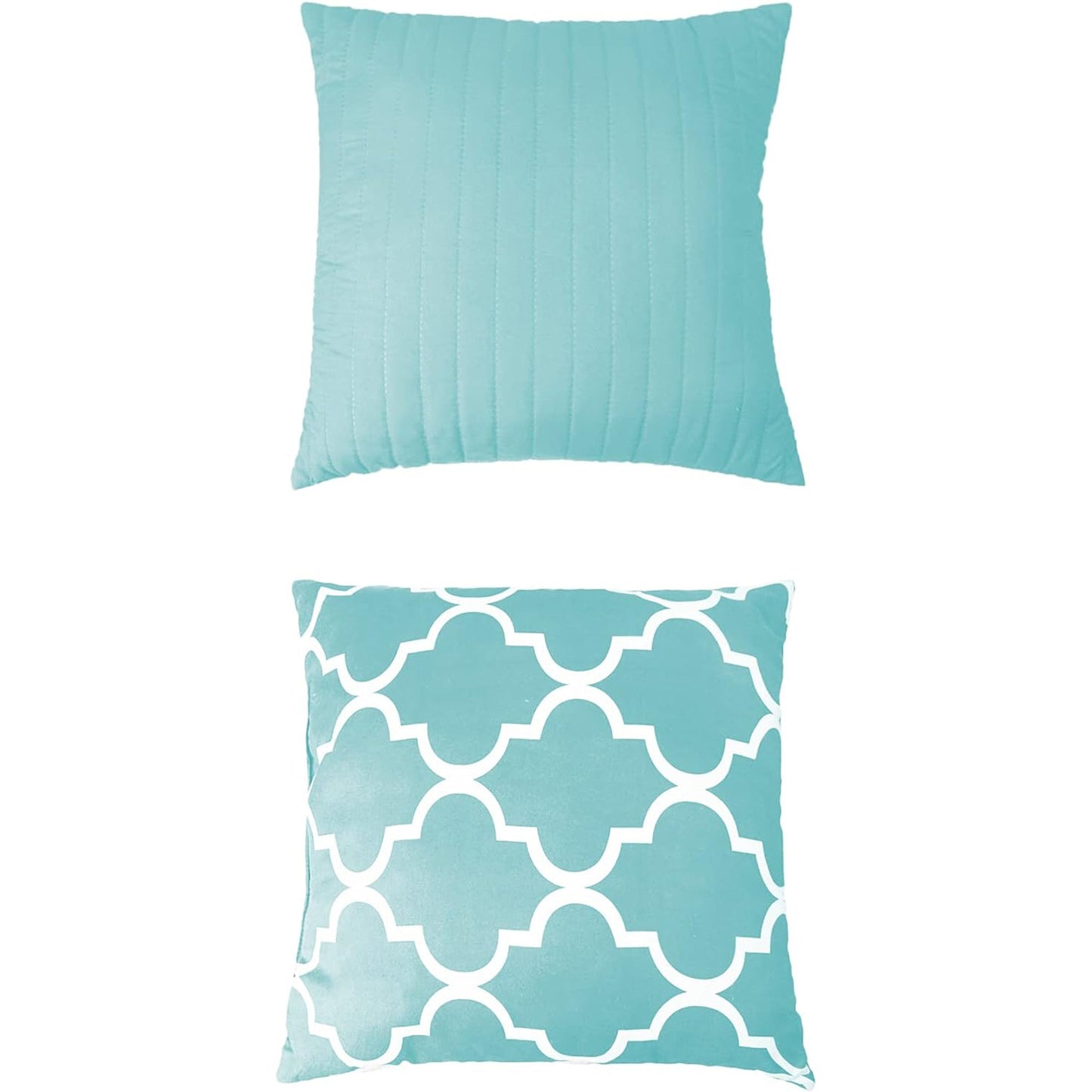 Bamboo Blend Reversible Comforter 7-Pieces Set - Aqua