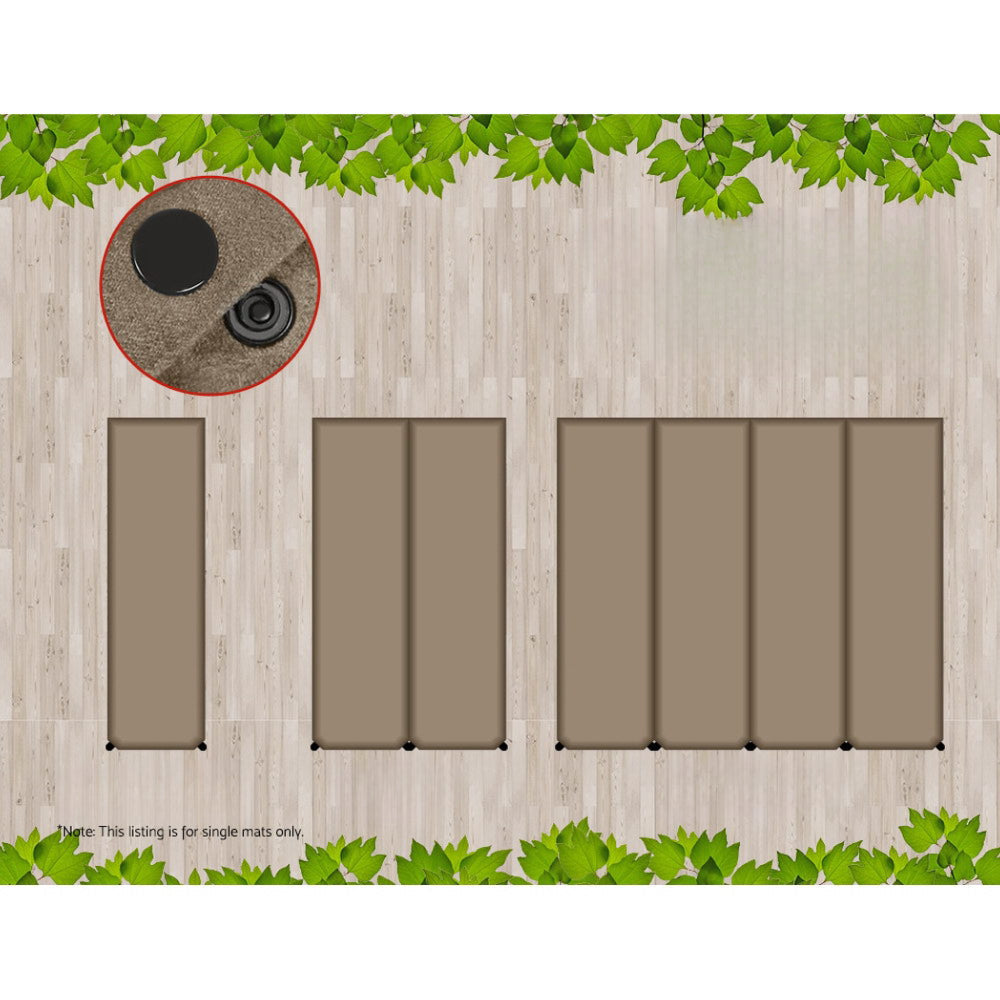 Camping Self Inflating Matress Joinable Single - Coffee