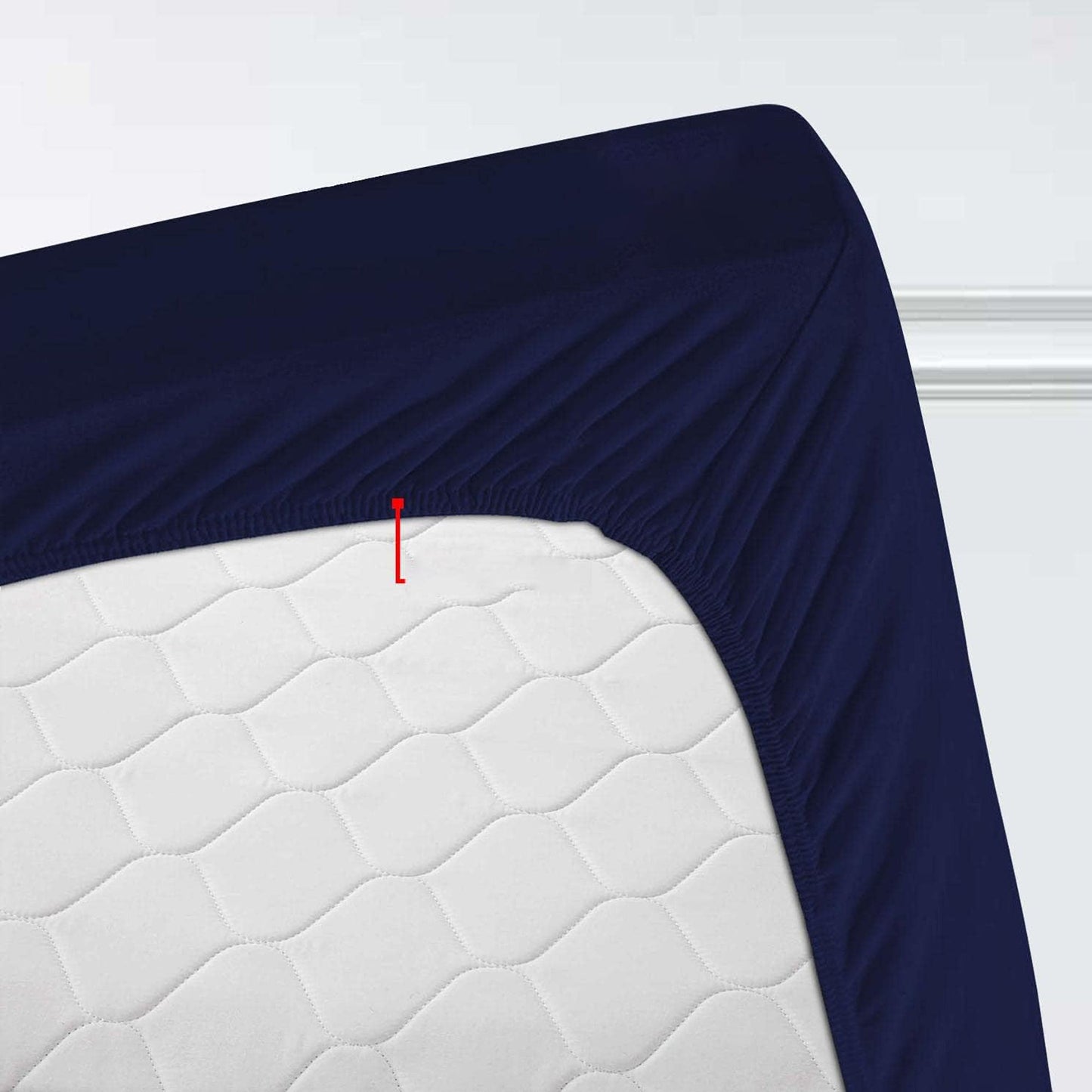 2000 TC Full Elastic Soft and Luxury Deep Pocket Fitted Bed Sheet - Royal Blue