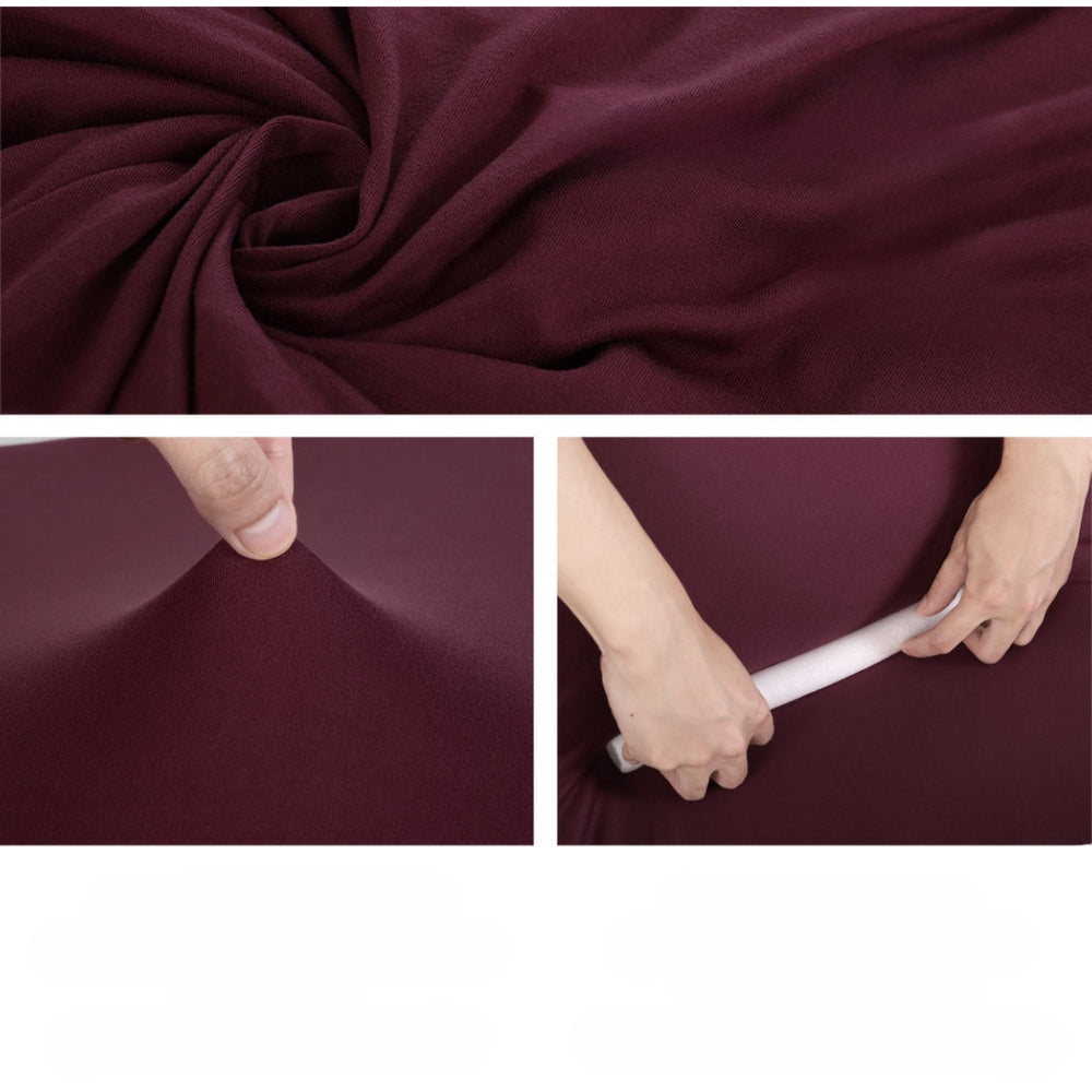 Sofa Cover Elastic Stretchable Couch Covers Burgundy 3 Seater