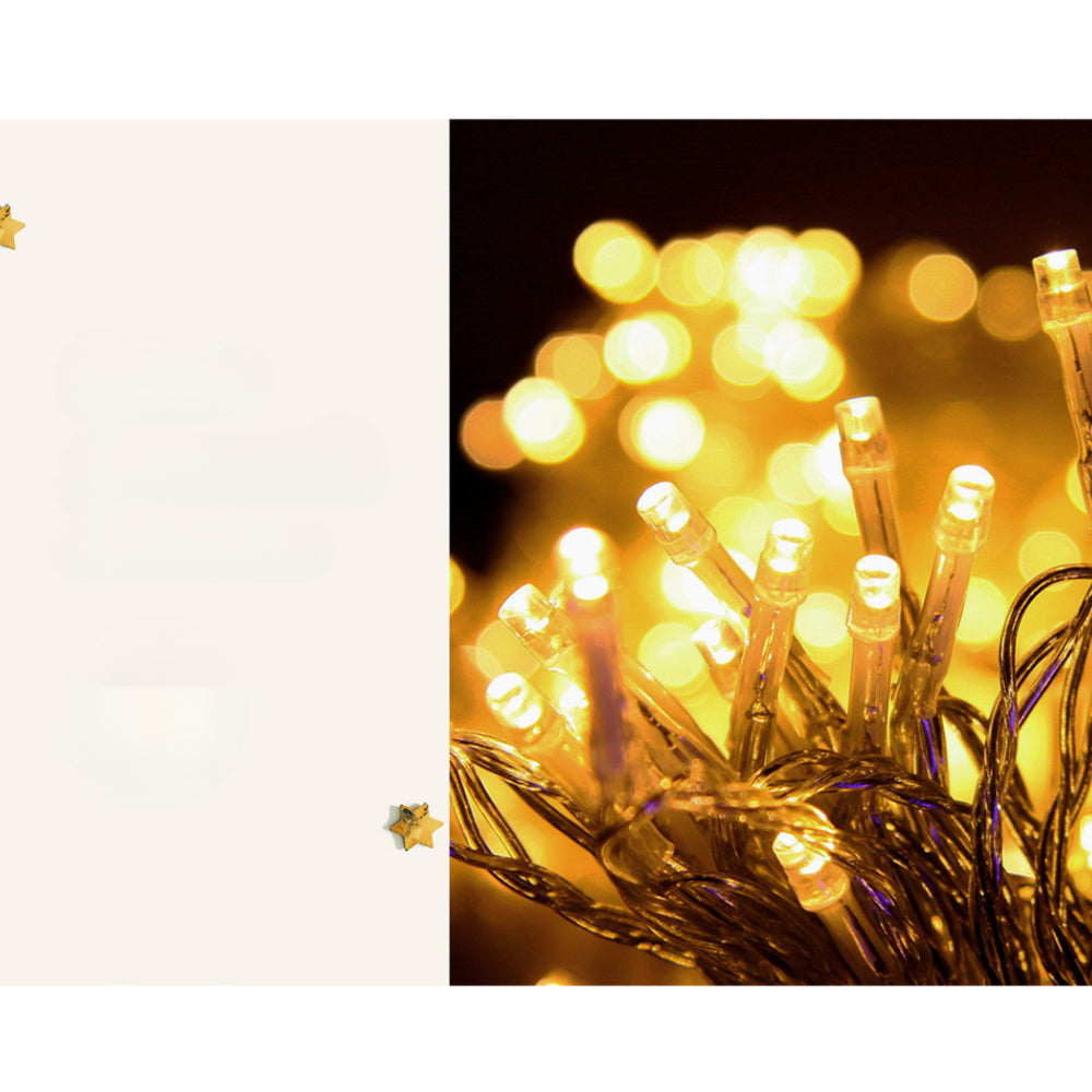 Solar Christmas Icicle Lights Outdoor Xmas Party Warm White 500 LED - 20m