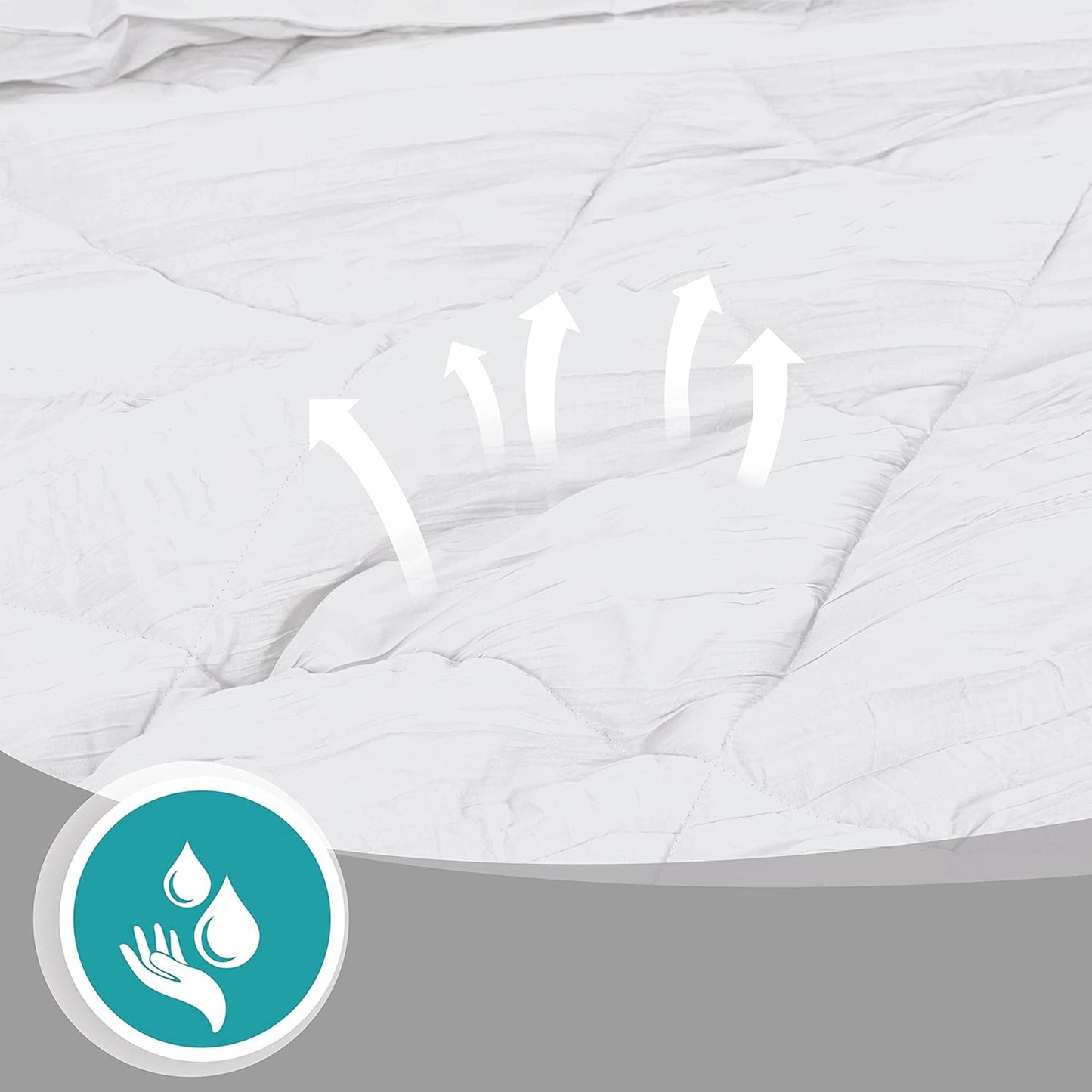 Warm and Cooling Crinkled Comforter Bedding Set - White