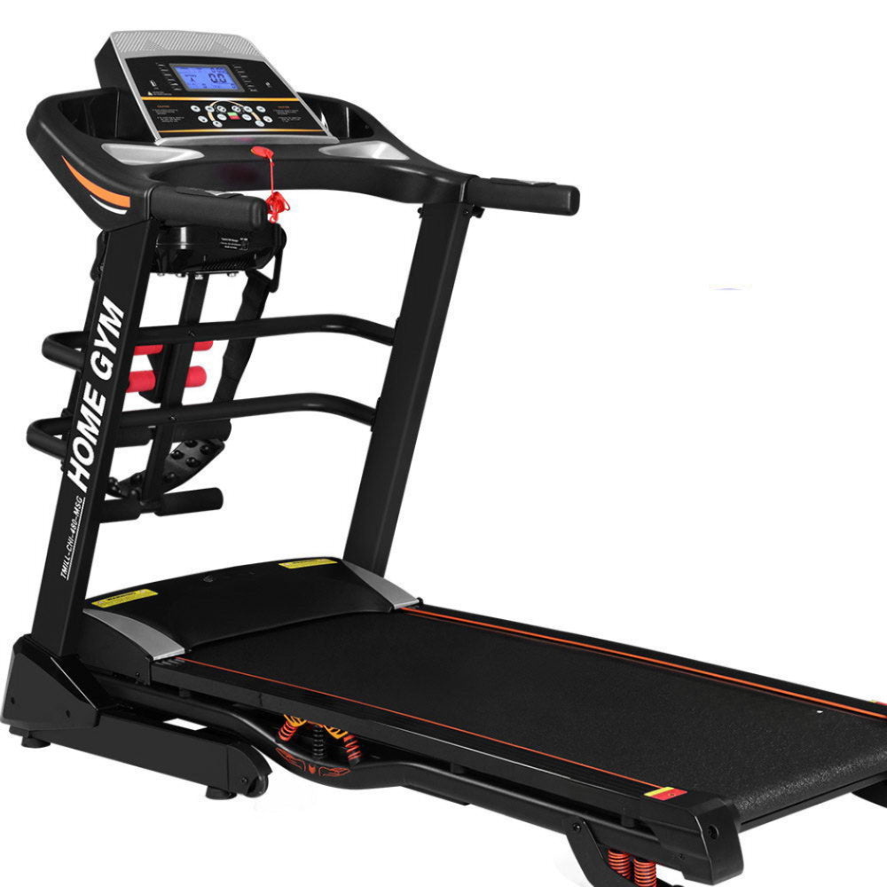 Electric Treadmill Auto Incline Home Gym Run Exercise Machine with Sit Up Bar - 18 Speed Levels