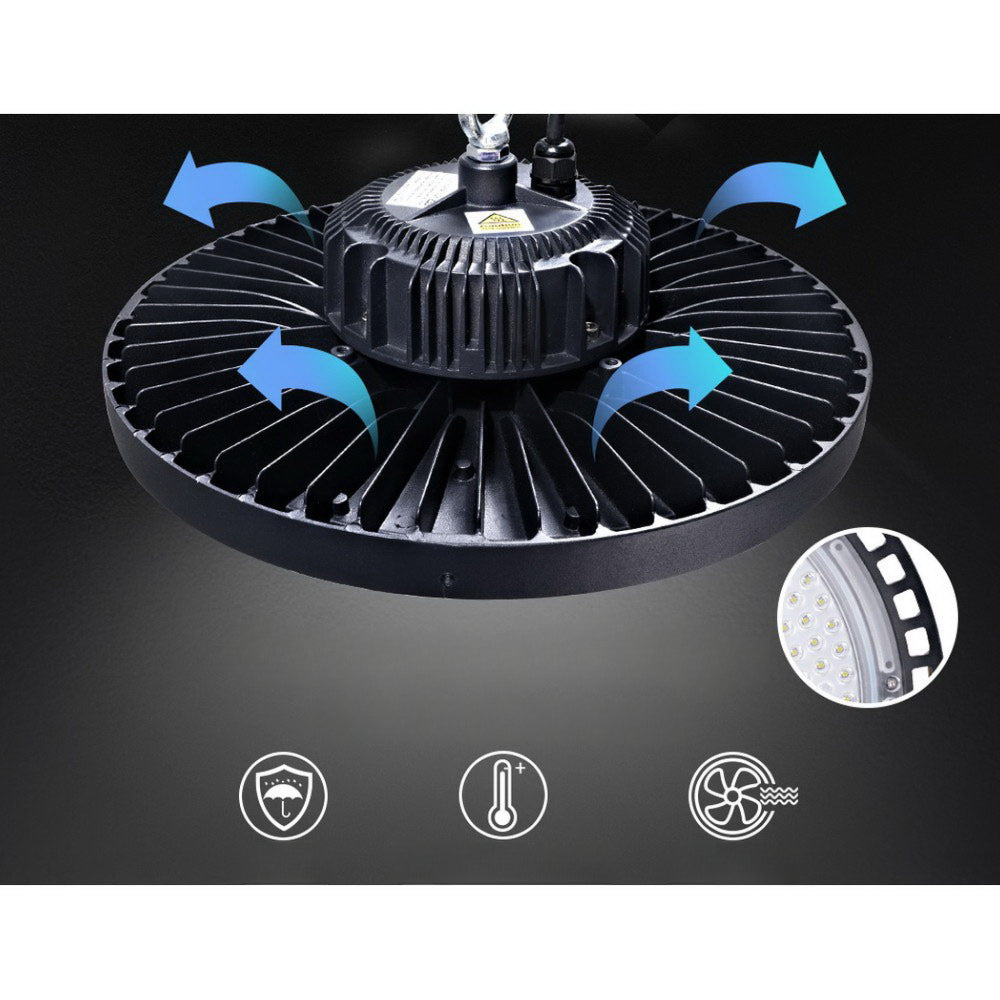 LED High Bay Lights Light 200W Industrial Workshop Warehouse Gym BK