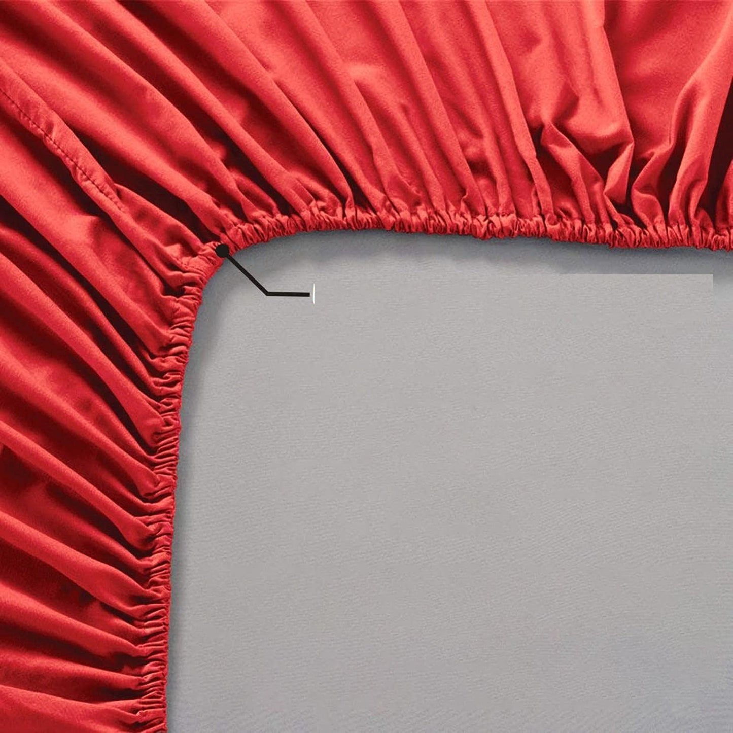 2000TC Breathable Microfibre Deep Pocket Bed Sheet Set - Red