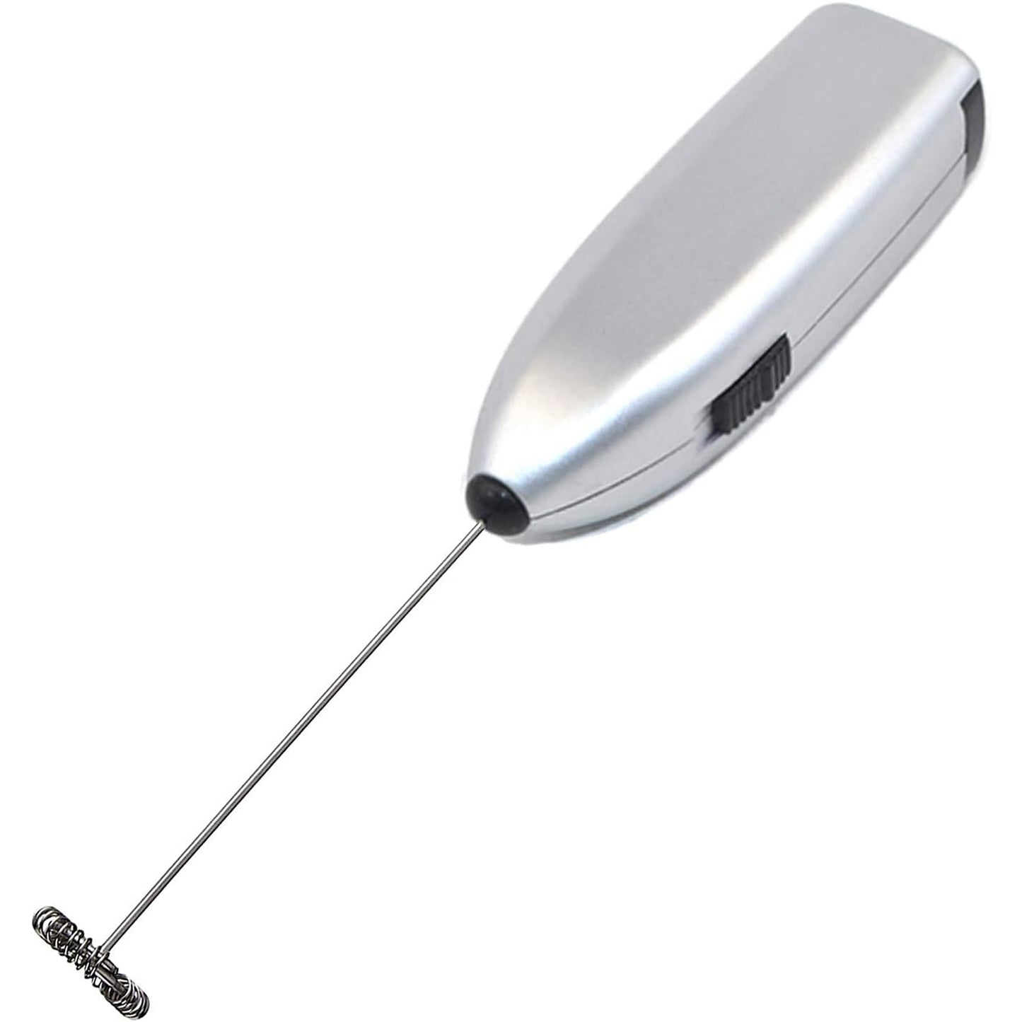 Stainless Steel Electric Handheld Milk Coffee Frother 7.8 Inch - Silver
