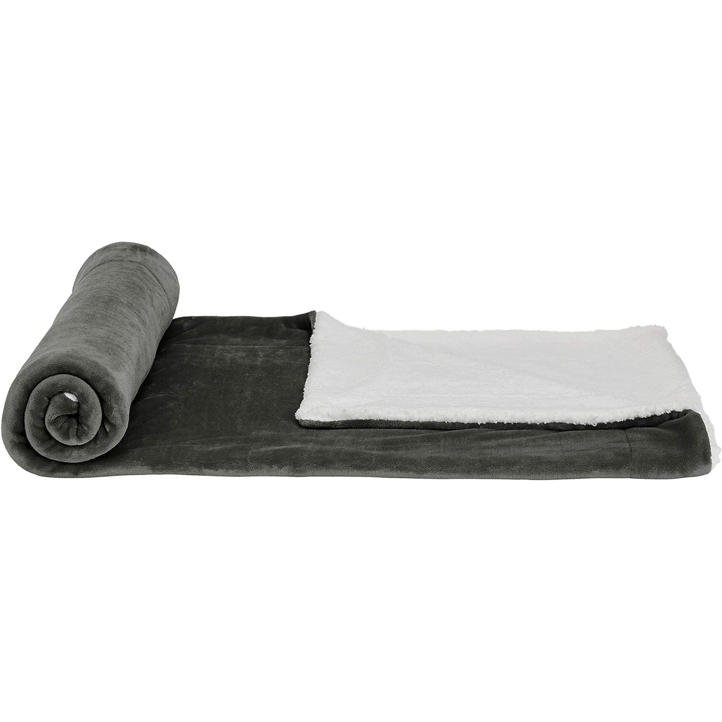 Ultra-Soft Micromink Sherpa Blanket - Charcoal