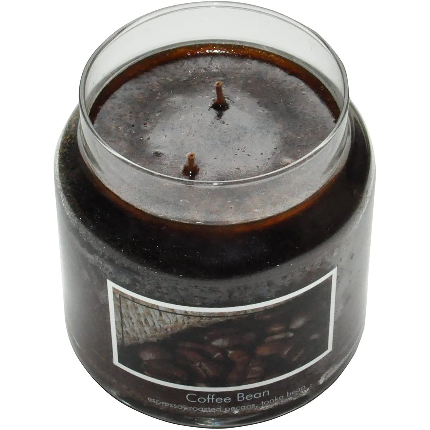 Coffee Bean Glass Jar Apothecary Scented Candle 21.25 oz - Brown