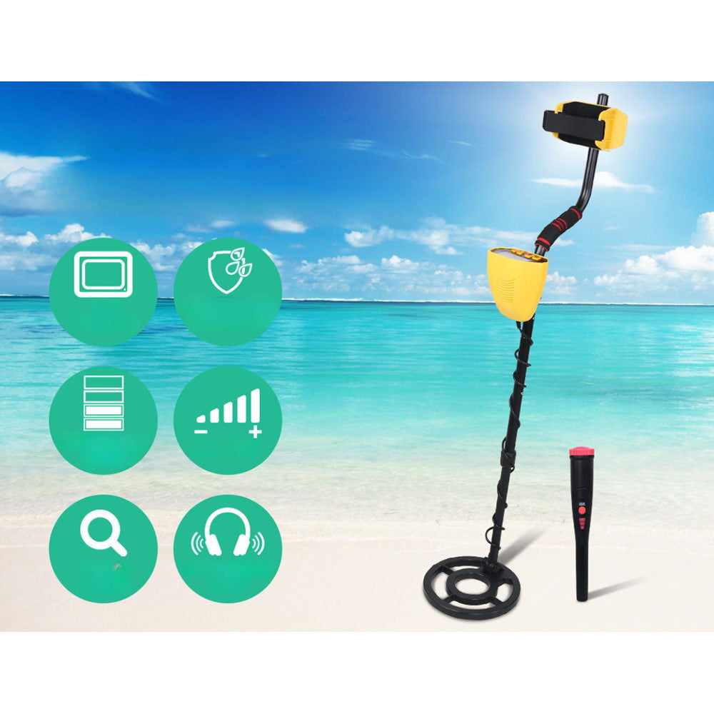 Metal Detector Pinpointer Deep Sensitive Gold Digger Hunter Yellow - 180mm