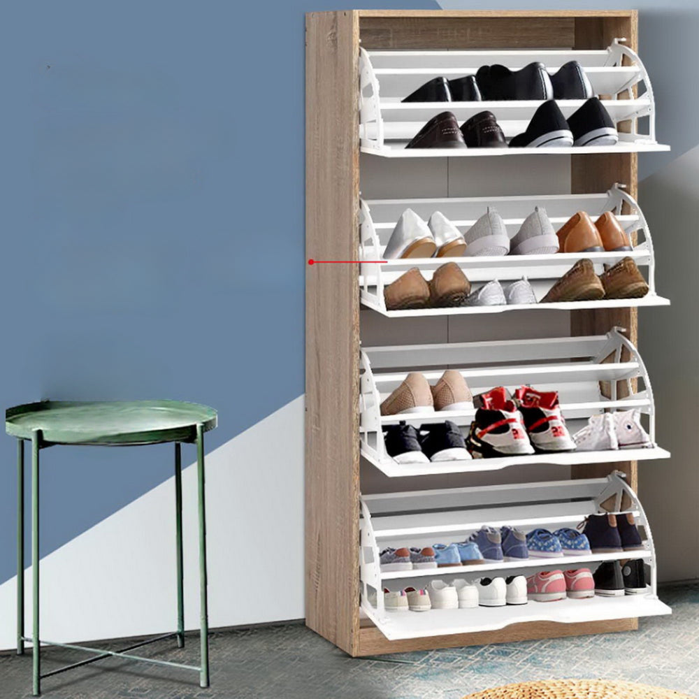 48 Pairs Shoe Cabinet Rack Organiser Storage Shelf Wooden