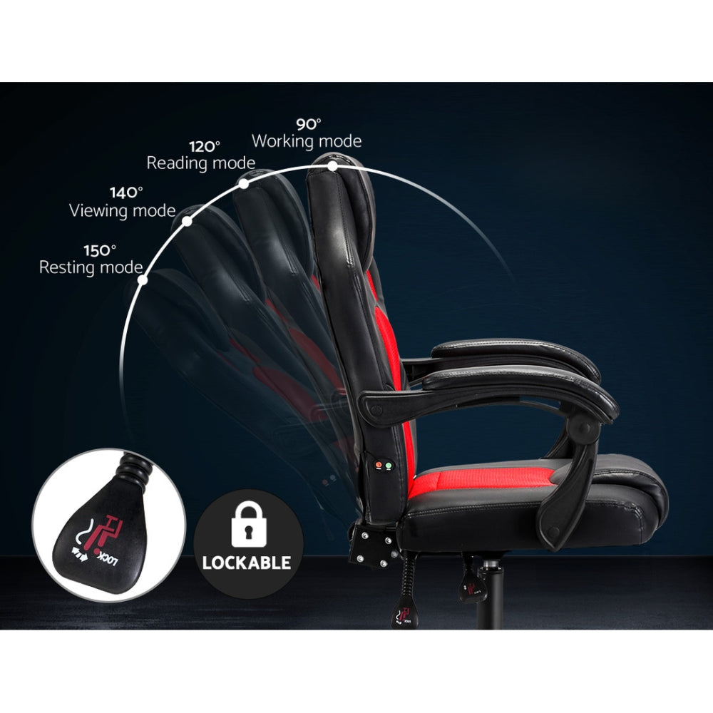 Massage Office Chair Gaming Computer Seat Recliner Racer Red